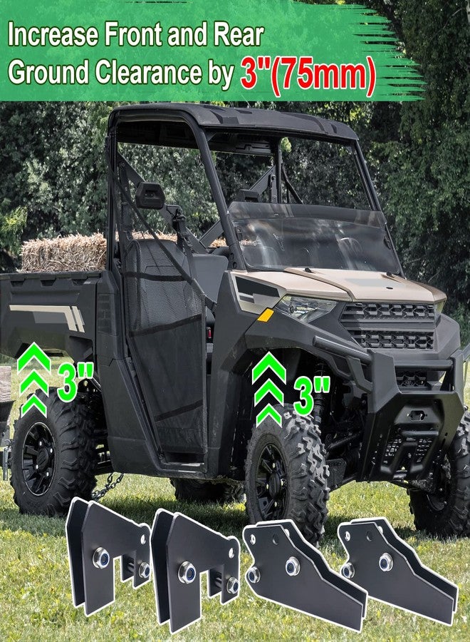 StarknightMT UTV Ranger Lift Kit, 3" Ranger Front & Rear Bracket Lift Kit Compatible with Polaris Ranger 570 Fullsize/XP 570/XP 900/ XP 1000/1000 Diesel 2013-2022 - Image 2