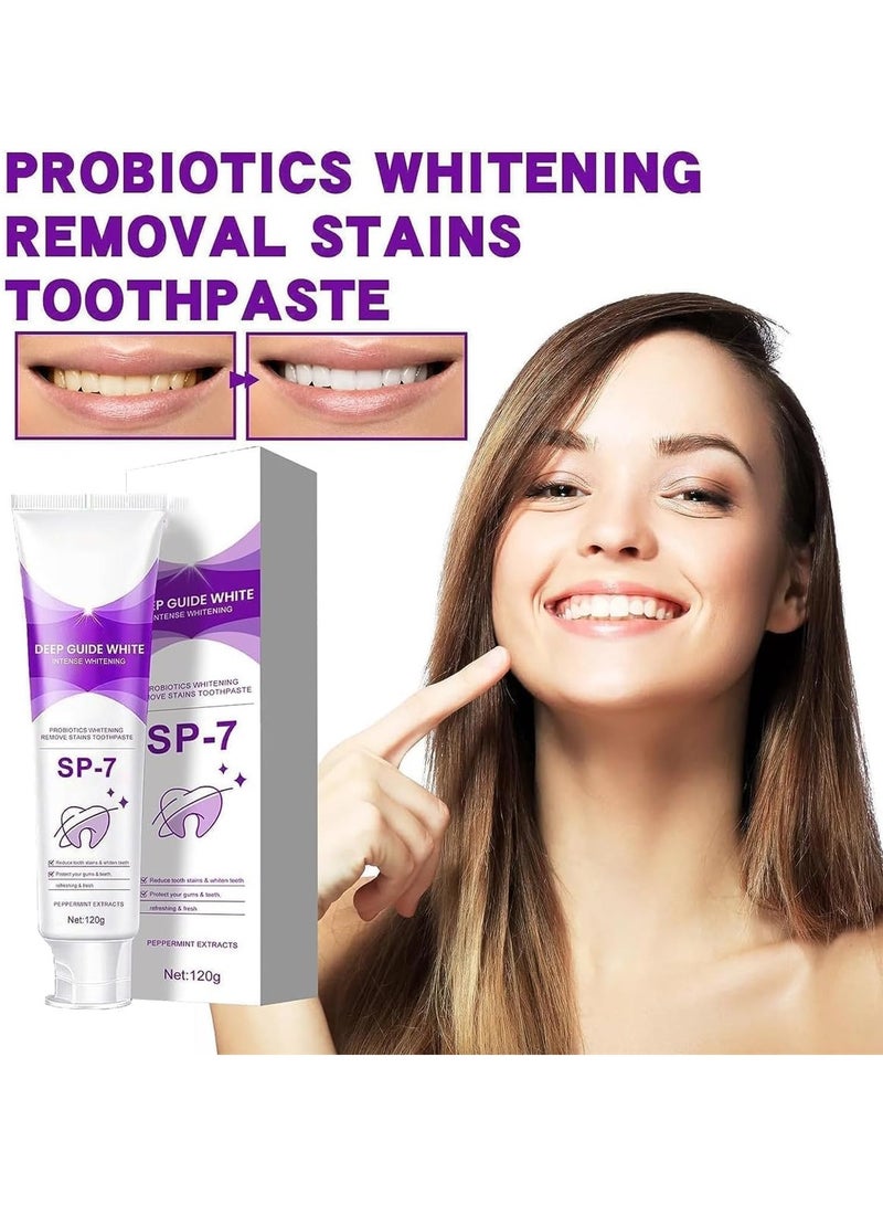 EELHOE Sp-7 Probiotic Whitening, Sp-7 Natural Tooth Whitener Whitening Toothpaste, Toothpaste Fresh Breath Toothpaste, Prevents Tartar, Whitens Teeth - Image 2
