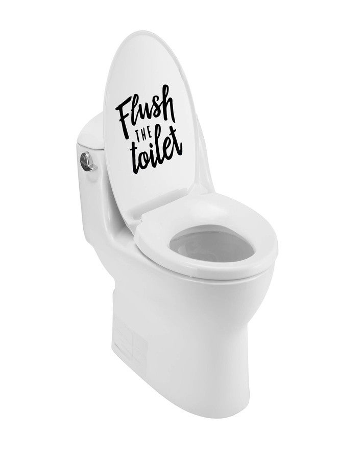 AUEAR, Funny Bathroom Toilet Seat Sticker Decal Reminder Decoration for DIY (2 Pack) - Image 3