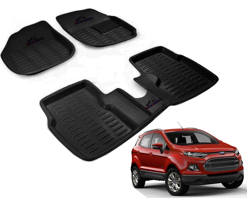 AutoExpanse Car Accessories 3D Mats Foot Mat Anti-Skid Waterproof 3d/4d PVC Custom Fit Car Mats Black for Ford Ecosport 2017 - Image 5