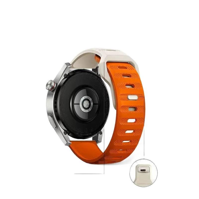 Adjustable Silicone Sport Smartwatch Band Compatible with Samsung Galaxy Watch 8 Classic with Fit Soft Strap and Quick Daily Replacement White - Image 4
