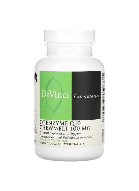 DaVinci Laboratories, Coenzyme Q10 Chewmelt, 100 mg, 60 Easy Dissolve Chewable Tablets
