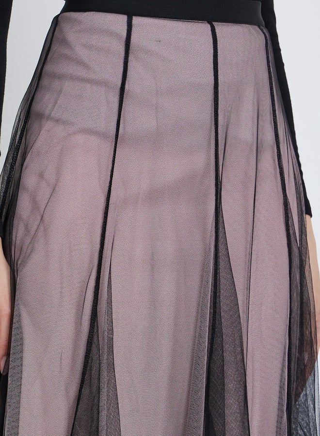 تايك تو تنورة ميدي نسائية - شبكية - Image 3