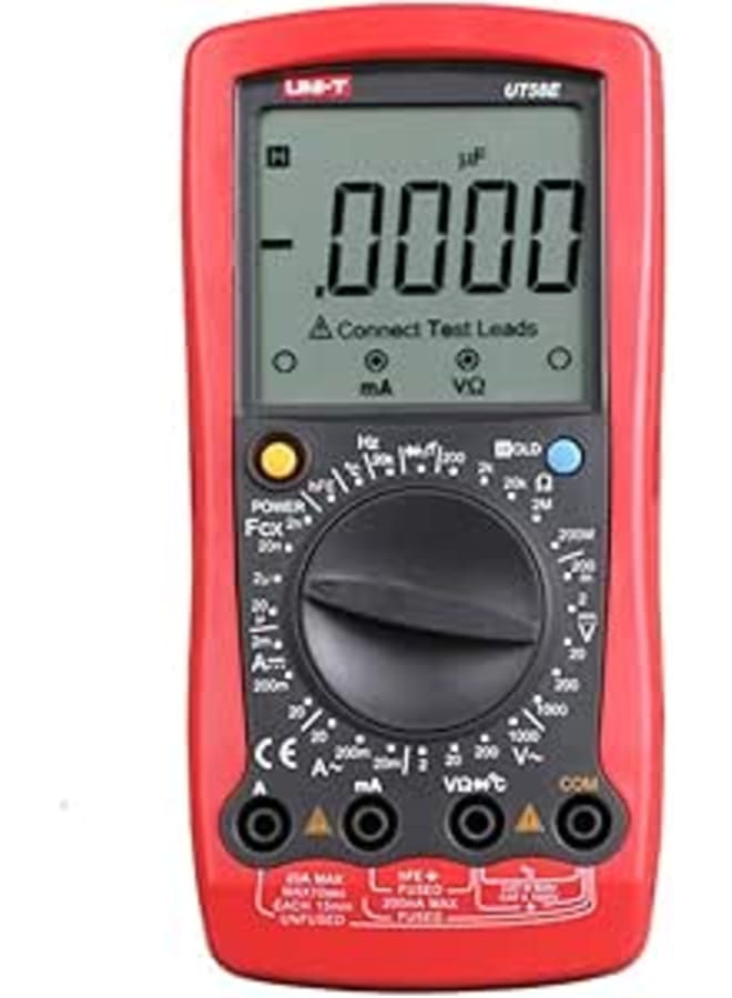 UNI-T UT58E General Digital Multimeters Full Icon LCD Display Temperature Frequency Capacitance Diode Transistor AC/DC Tester