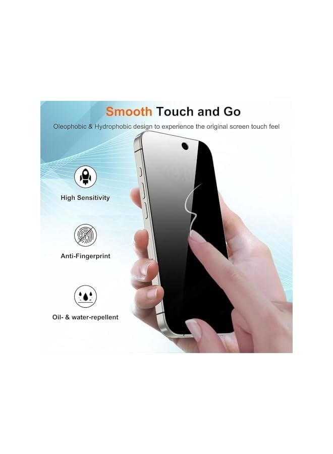 PROMASS Privacy Screen Protector for iPhone 16 Pro Max (6.9") – Tempered Glass, Anti-Glare, Anti-Scratch, 9H Hardness, HD Clarity, Full Coverage, Bubble-Free, Fingerprint Resistant,Easy Installation - Image 3