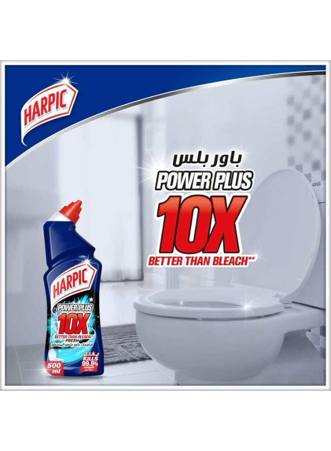Harpic Power Plus 10X Fresh Toilet Cleaner 500ml Kills 99.9 Percent of Germs - Image 2