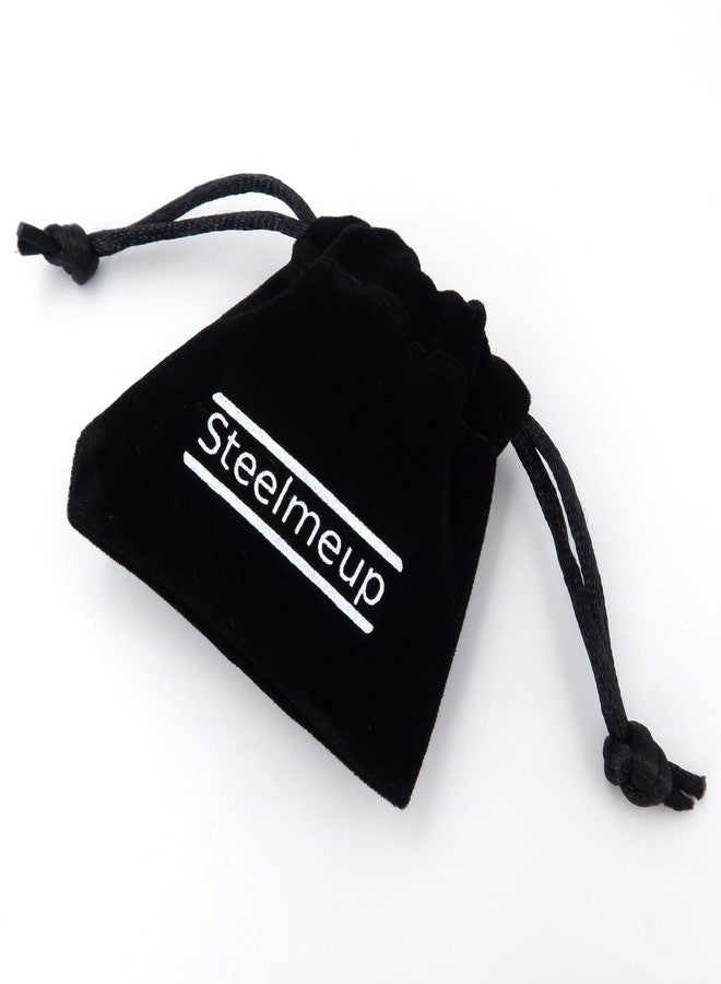 Steelmeup أقراط ستود من الفولاذ المقاوم للصدأ الأسود مع مخالب مرتفعة من ستيل مي أب - Image 2