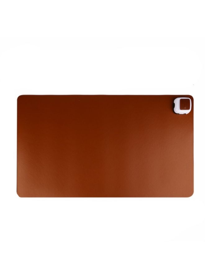 BURAQ 220V Electric Hot Plate Writing Desk Warm Table Mat Blanket Office Mouse Heating Warm Computer Hand Warmer Desktop Heating Plate, Color:Brown Big Size, CN Plug - Image 1