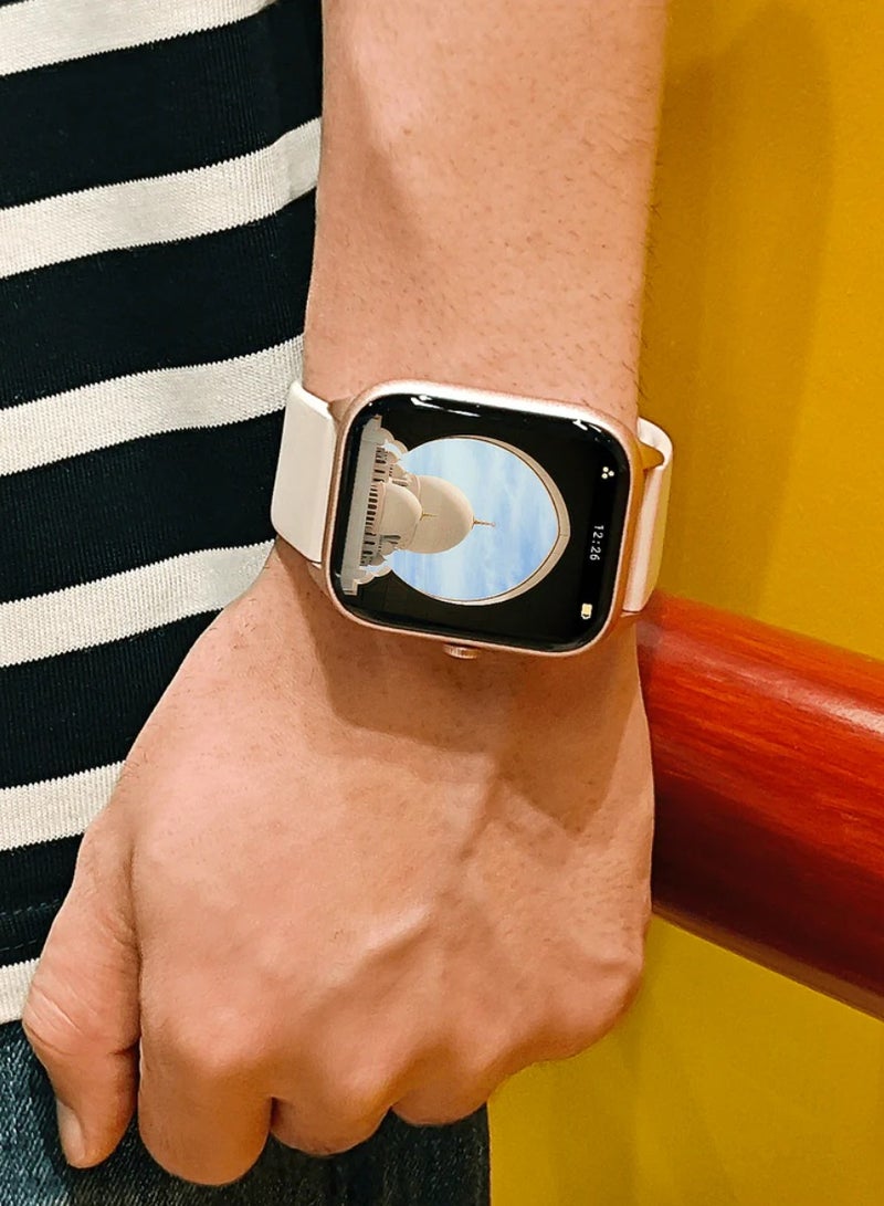 iQIBLA Quran Watch S2 Smartwatch For Unisex AMOLED Display Bluetooth Calling Watch IP67 Waterproof Fitness Watches Compatible With Android iOS Full Quran Recitation Prayer Reminder iQibla QWatch S2 Smart Watch iQibla Watch Pink - Image 3