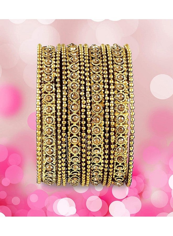 YouBella Traditional Fancy Original Hand Work Meena One Gram Gold Bangles for Women (2.4) - Image 4