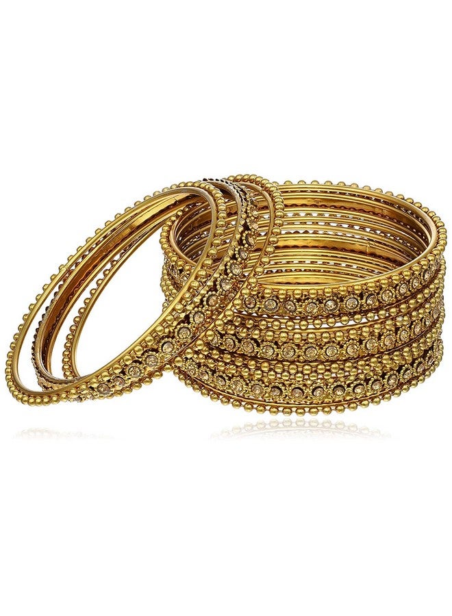 YouBella Traditional Fancy Original Hand Work Meena One Gram Gold Bangles for Women (2.4) - Image 1