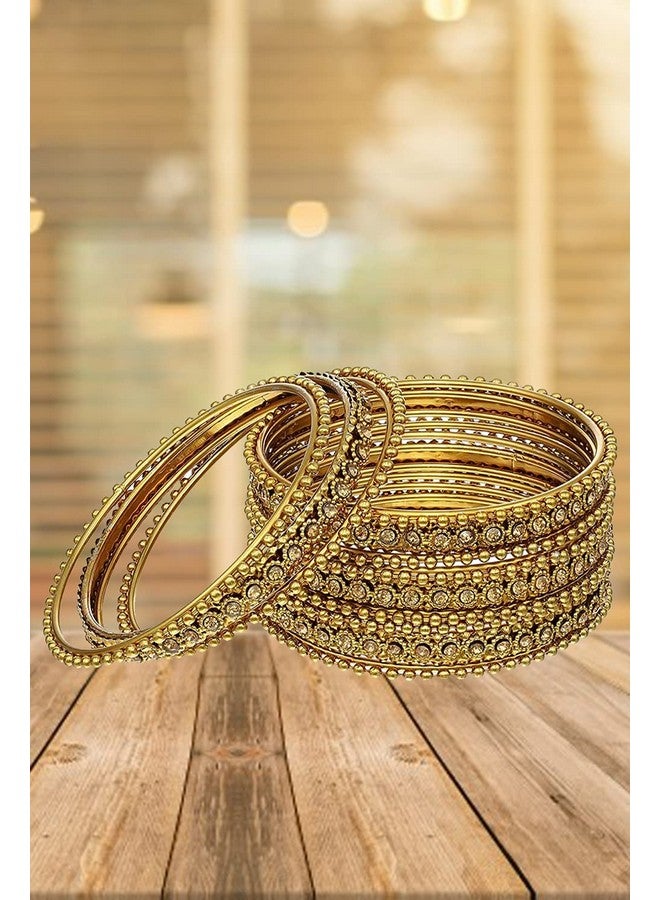 YouBella Traditional Fancy Original Hand Work Meena One Gram Gold Bangles for Women (2.4) - Image 5