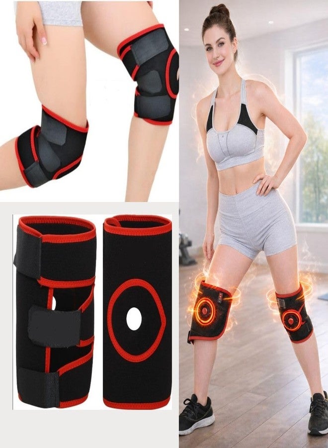 Fitolym زوج من دعامات الركبة من فيتوليم - دعامة ضغط للركبة لتخفيف الألم - للجنسين - دعم للركبة في صالة الألعاب الرياضية، والجري، والتهاب المفاصل، وآلام المفاصل، وتمزق الغضروف الهلالي، والتهاب المفاصل، والتعافي من الإصابات (أحمر وأسود) - Image 5