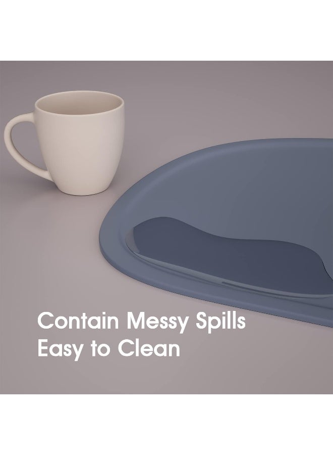 Cuddle Campus Silicone Placemat with Raised Edges for Kids, Toddlers, Babies, Non-Slip Table Setting Placemat for Dining, Comes with String for Storage - Image 4