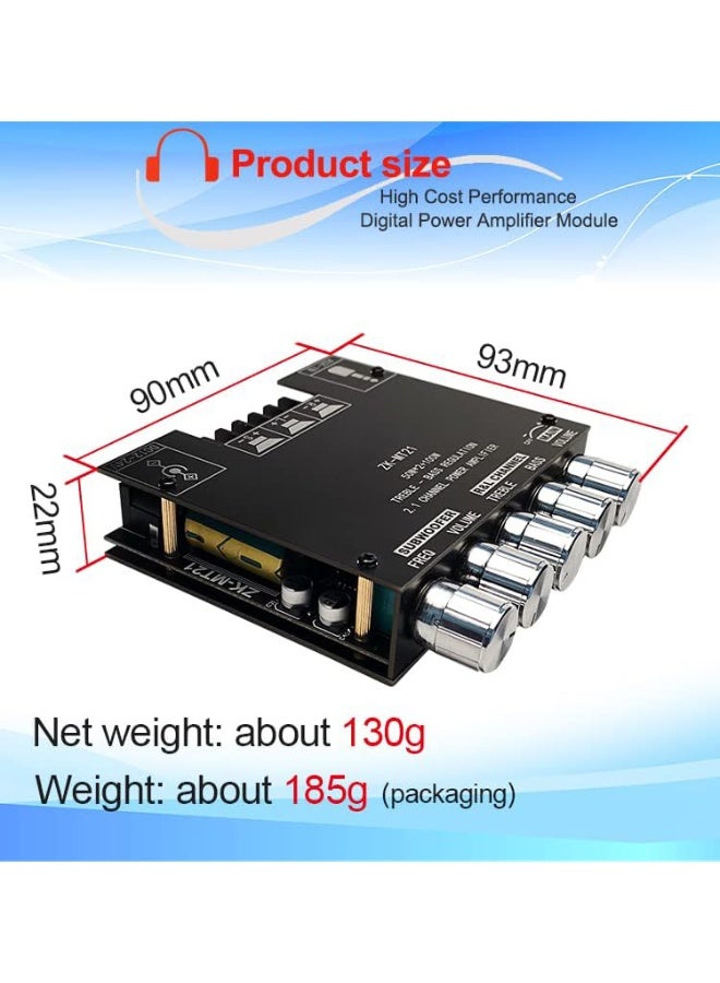 Audio Amplifier Module SZM-MT21 2.1 Channel Bluetooth Digital Power Amplifier Board - Image 2
