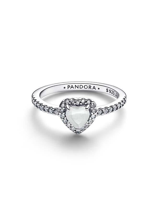 PANDORA Elevated White Heart Ring - Image 1