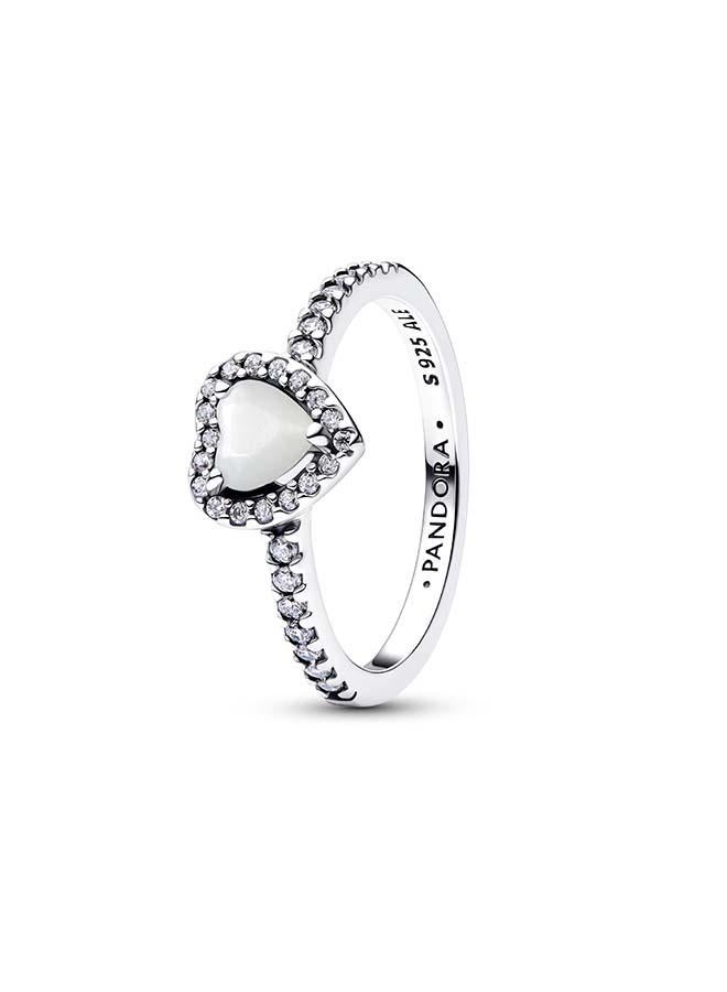 PANDORA Elevated White Heart Ring - Image 2