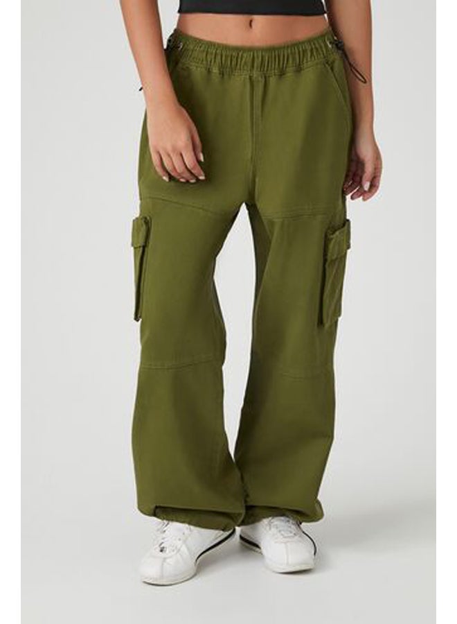 FOREVER 21 Twill Toggle Drawstring Joggers - Image 2