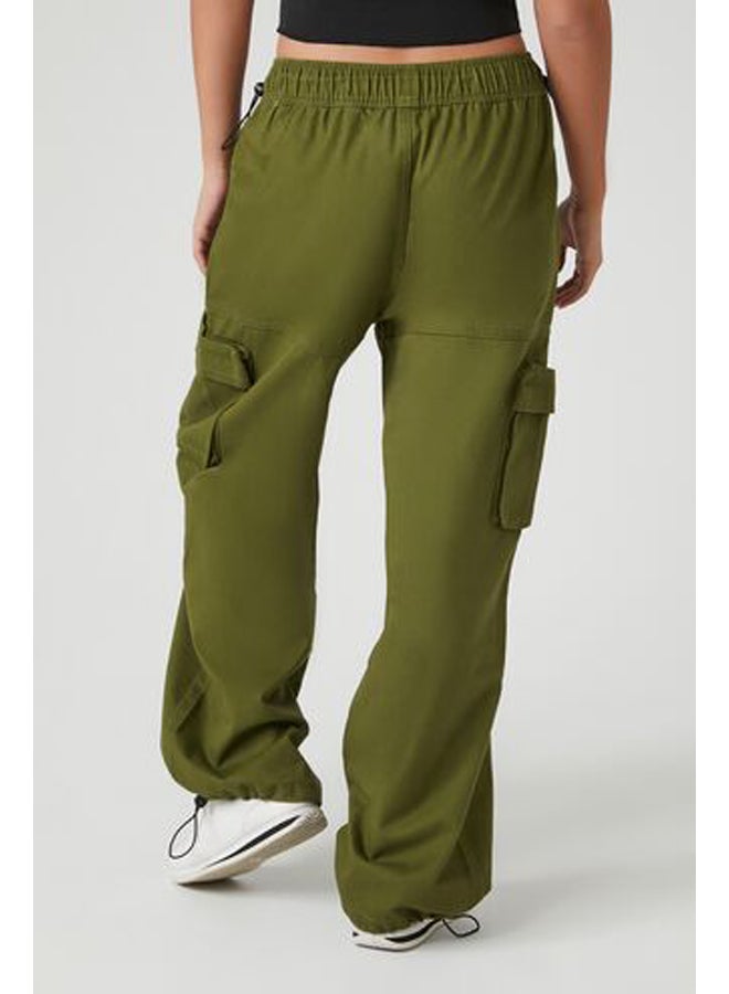 FOREVER 21 Twill Toggle Drawstring Joggers - Image 4