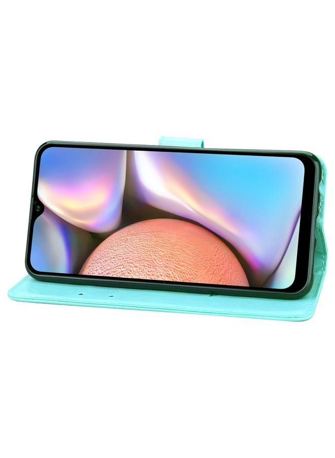 S-TOP Case For Samsung Galaxy A12 Rose Embossed Horizontal Flip PU Leather Case with Holder & Card Slots & Wallet - Image 5