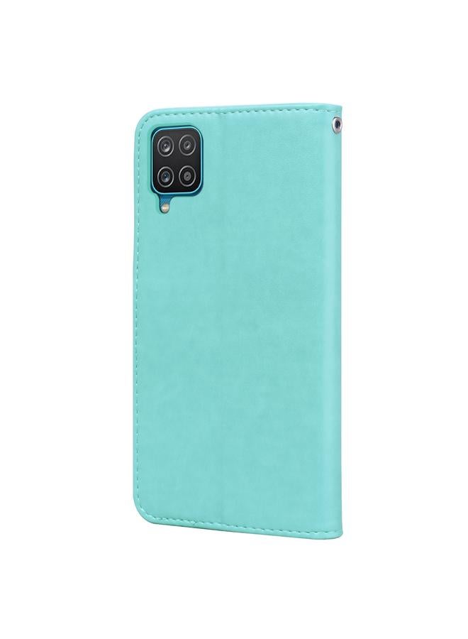 S-TOP Case For Samsung Galaxy A12 Rose Embossed Horizontal Flip PU Leather Case with Holder & Card Slots & Wallet - Image 3
