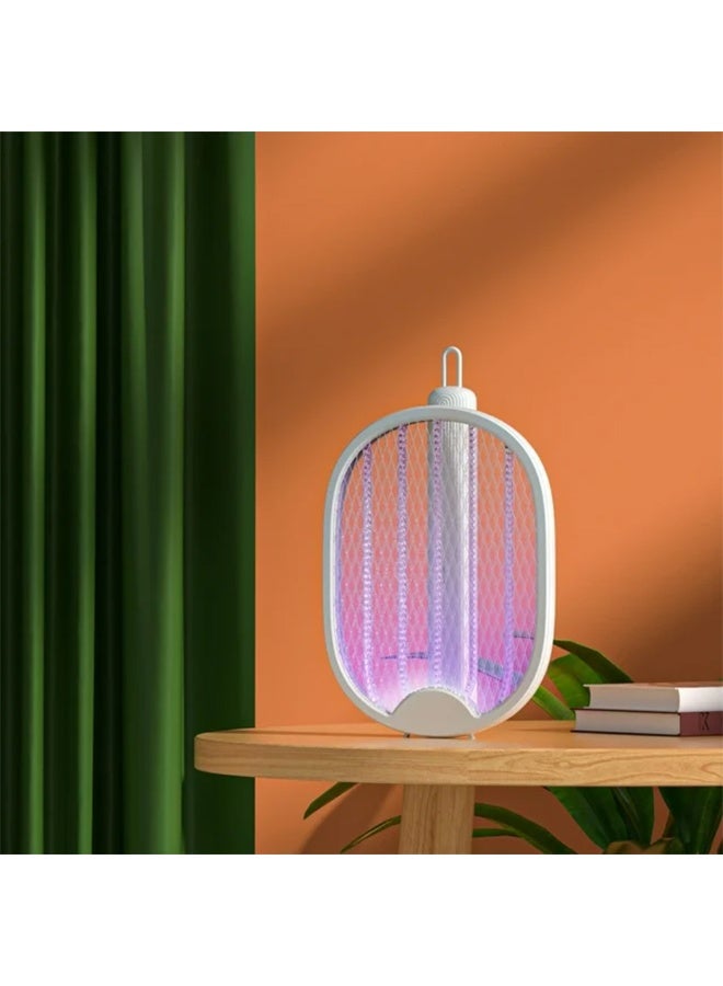 Generic Foldable Electric Mosquito Swatter, 2 in 1 Design for Handheld or Upright Use, 3000V Killing Power for Instant Mosquito and Flying Insect Killing, LED Light to Attract Mosquitoes with 3 Layers of Power Grid Protection, Easy Charging with Built-in Plug, Powerful Performance and Smart Control for Efficient Pest Control this Summer - Image 3