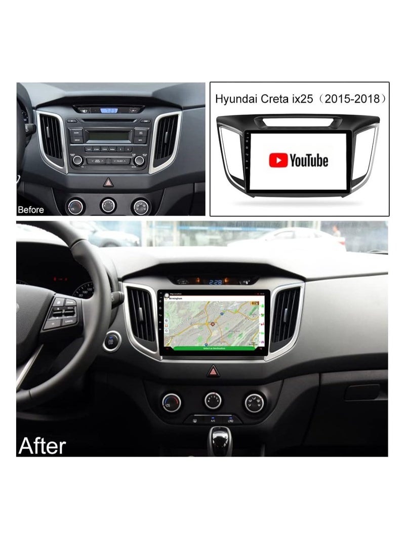 [10.1" 4+64G] Android Car Stereo for Hyundai IX25 Creta 2014-2019,Octa Core, Android 10, Touchscreen, GPS, CarPlay, Android Auto, Bluetooth, DSP, AHD Backup Camera - Image 2