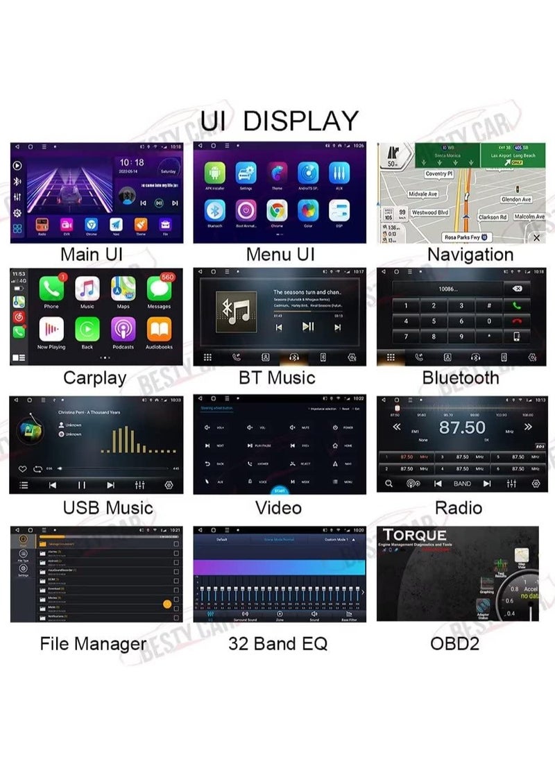 [10.1" 4+64G] Android Car Stereo for Hyundai IX25 Creta 2014-2019,Octa Core, Android 10, Touchscreen, GPS, CarPlay, Android Auto, Bluetooth, DSP, AHD Backup Camera - Image 4