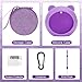 YouKnow Travel Case and Silicone Cover Compatible with Punirunes Interactive Toy Digital Pet with Full Coverage PET Clear Film Silicone and Carrying Case Purple - Image 4