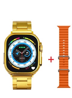 micro speed Smart Watch WS-79 Max Series 9, 7 IN 1 With Health Fitness Tracker Sport Watch  , 7 addition Replacement Band 49MM-gold  - Image 2