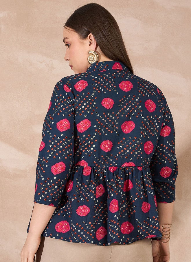 Baizee All About You Geometric Print Ethnic Cotton Top - Image 4