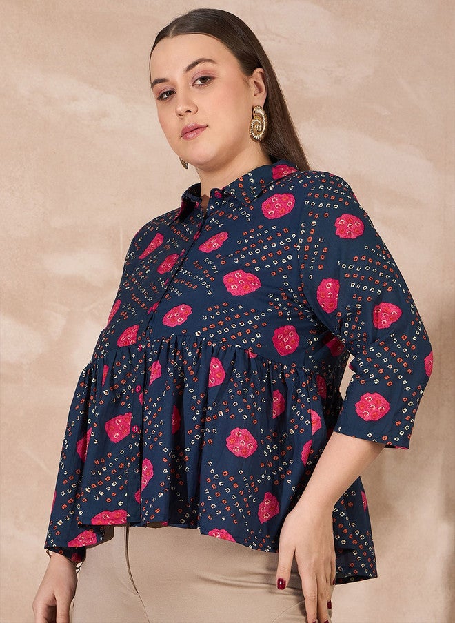Baizee All About You Geometric Print Ethnic Cotton Top - Image 3