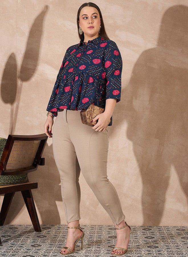Baizee All About You Geometric Print Ethnic Cotton Top - Image 5
