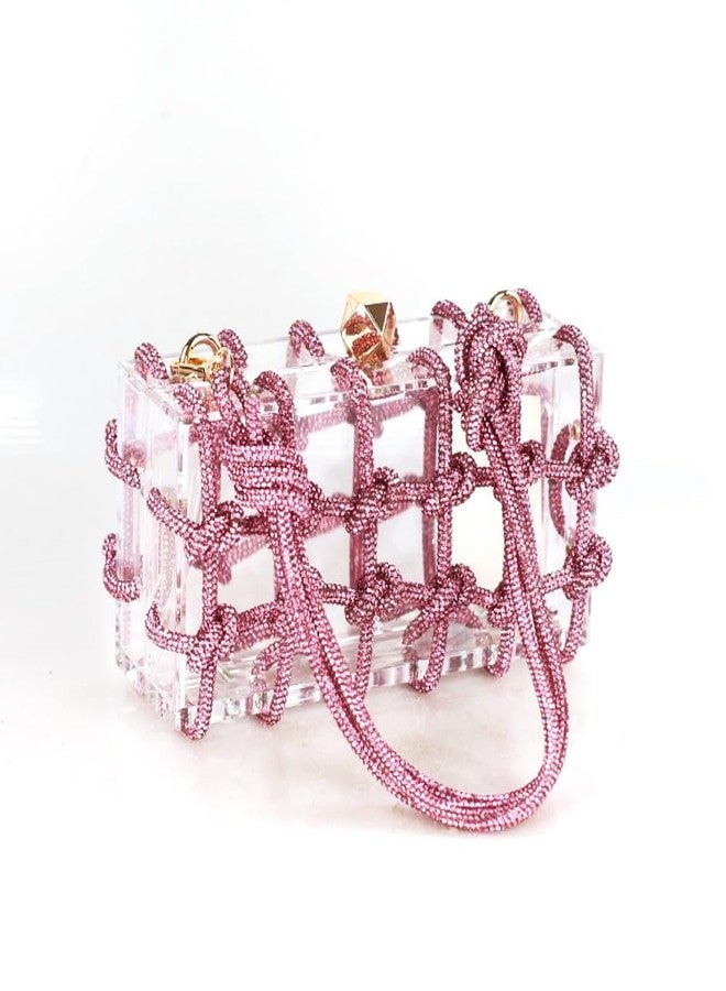 CUXVA Clear Acrylic Bag for Women Rhinestone Acrylic Clutch Crystal Evening Purses Handbag for Wedding Party Prom - Image 5