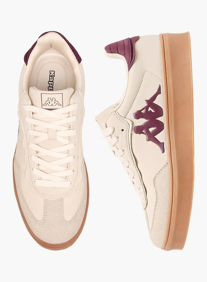 كابا أحذية رياضية نسائية بشعار بارز وإغلاق برباط