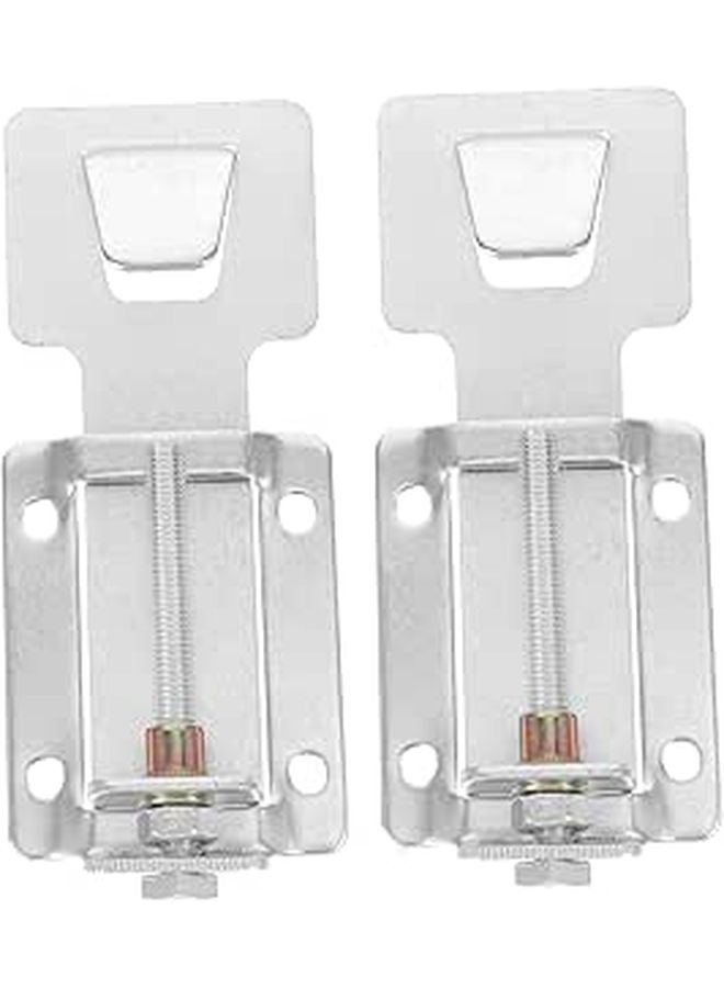 2Pcs Adjustable Range Hood Mounting Bracket Steel Hooks Easy Clean Kitchen Installation - Image 1