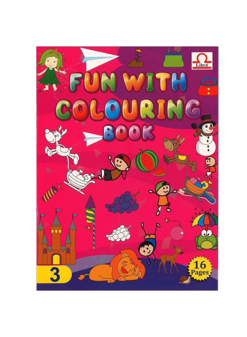 Libra 6-Piece A4 Size Fun With Colouring Activity Book For Kids 16 Pages Per Book - Image 2