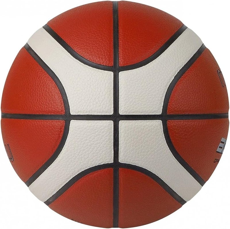 Molten BG3000 Basketball, FIBA Approved, Synthetic Leather, Indoor/Outdoor Play, Orange/Ivory - Image 2