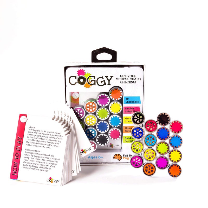 Fat Brain Toys Coggy, Fidget Puzzles Brain Teaser, Travel Puzzle Games - Image 1