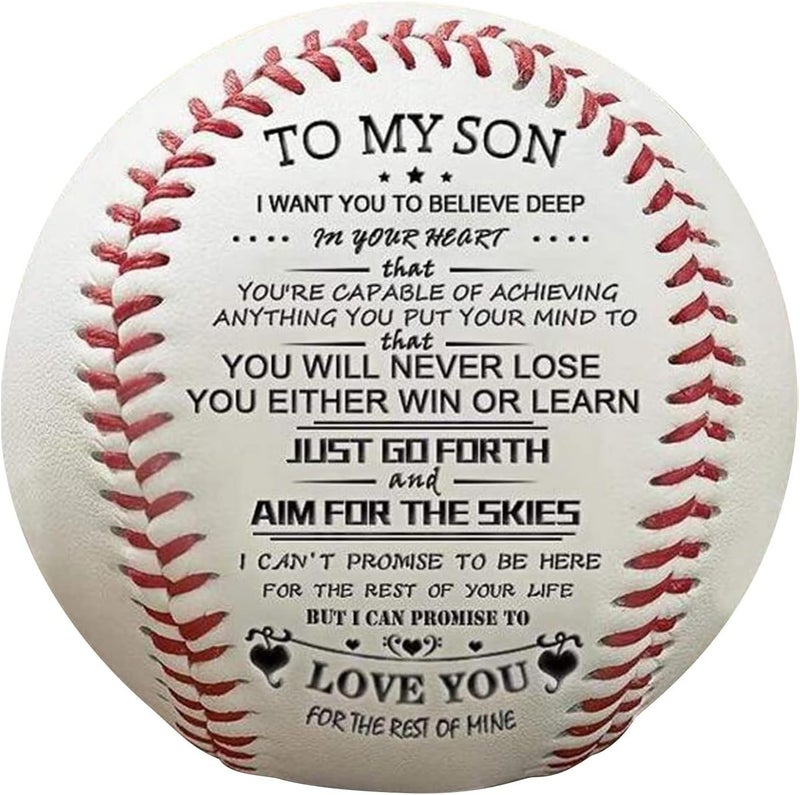 cheekyglo Printed Baseball, to My Son, Granddaughter, Grandson--You'll Never Lose, Personalized Graduation Gifts for Him, Unique Birthday Gift for Granddaughter, Christmas Party Decorations (A) - Image 1