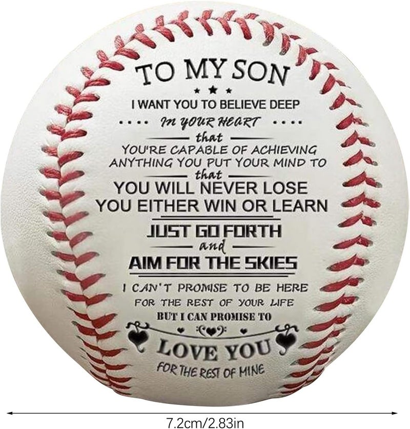 cheekyglo Printed Baseball, to My Son, Granddaughter, Grandson--You'll Never Lose, Personalized Graduation Gifts for Him, Unique Birthday Gift for Granddaughter, Christmas Party Decorations (A) - Image 2