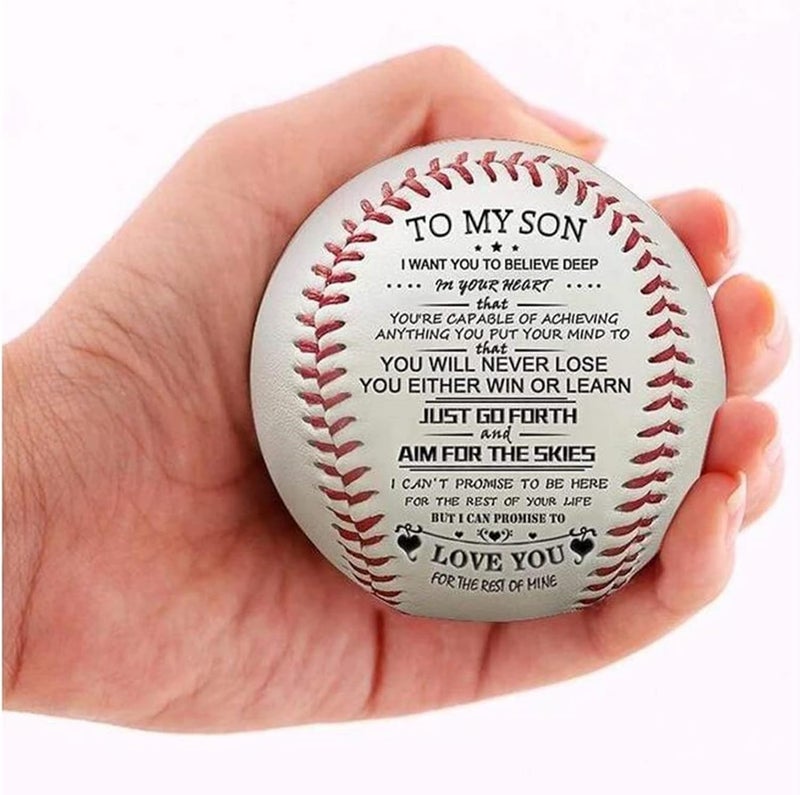 cheekyglo Printed Baseball, to My Son, Granddaughter, Grandson--You'll Never Lose, Personalized Graduation Gifts for Him, Unique Birthday Gift for Granddaughter, Christmas Party Decorations (A) - Image 3