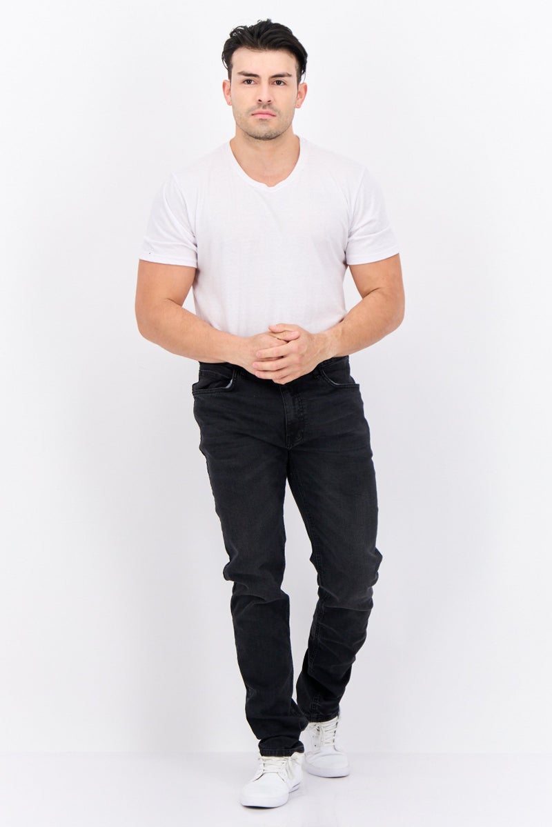 CROSSHATCH جينز رجالي ضيق قابل للتمدد، أسود - Image 4