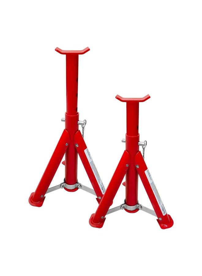 YATOINTO Foldable Jack Stands 3 Ton (6,600 LBs), 11.42"-16.06" Adjustable Height with Mobility Safety Pin,Car Jack Stand for Home&Garage, Workshops,Lifting SUV, Pickup Truck,UTV/ATV, Red, 1 Pair - Image 1