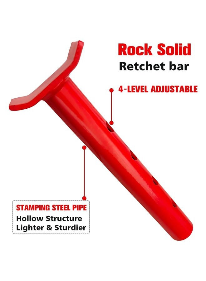 YATOINTO Foldable Jack Stands 3 Ton (6,600 LBs), 11.42"-16.06" Adjustable Height with Mobility Safety Pin,Car Jack Stand for Home&Garage, Workshops,Lifting SUV, Pickup Truck,UTV/ATV, Red, 1 Pair - Image 3