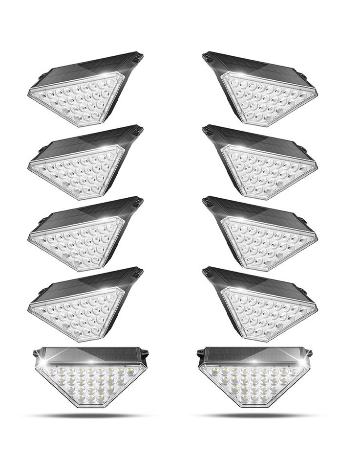 MODI Solar Stair Lights Outdoor, IP67 Waterproof Step Lights, Warm White Solar Powered, Triangle LED for Outdoor Steps, Front Door, Pathway, Patio, Yard, Garden, Porch, Auto On/Off, 10 Pack - Image 2