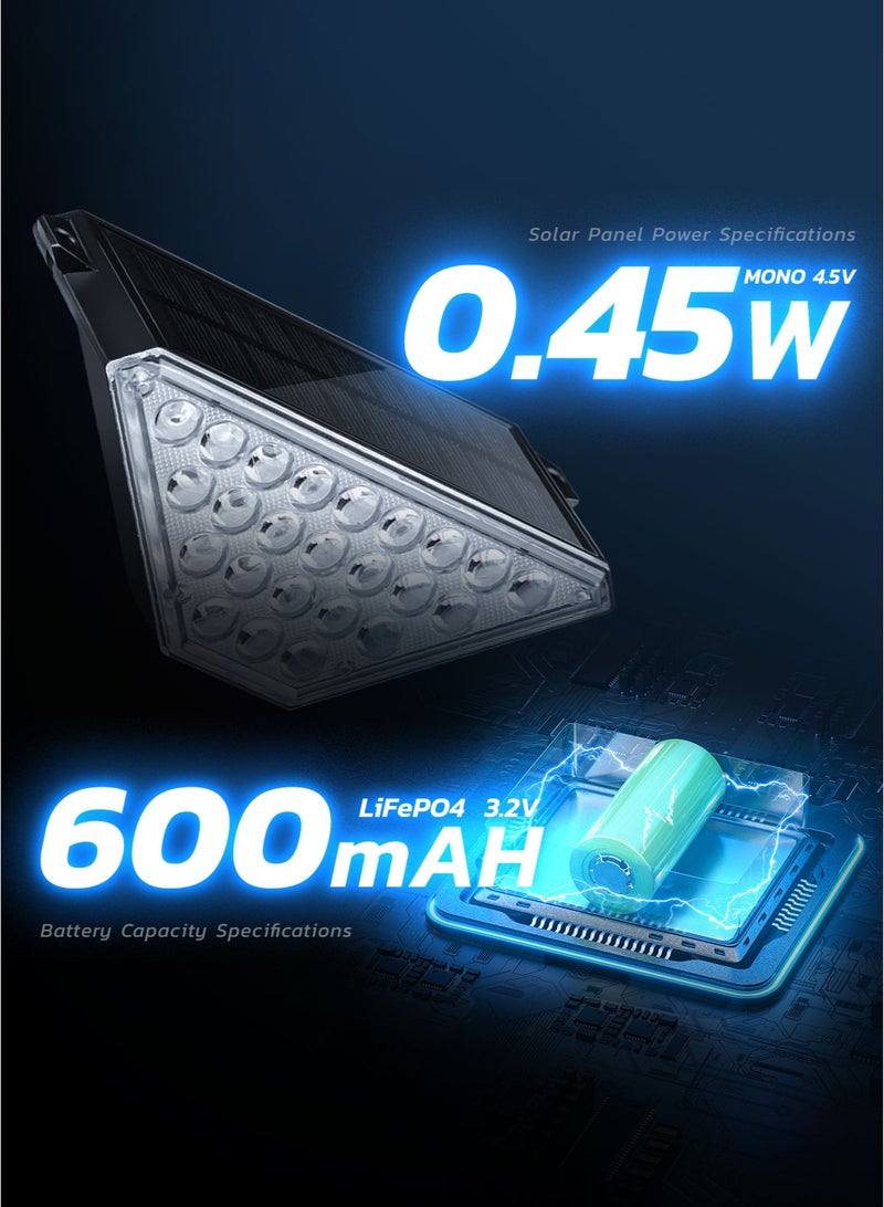 MODI Solar Stair Lights Outdoor, IP67 Waterproof Step Lights, Warm White Solar Powered, Triangle LED for Outdoor Steps, Front Door, Pathway, Patio, Yard, Garden, Porch, Auto On/Off, 10 Pack - Image 3