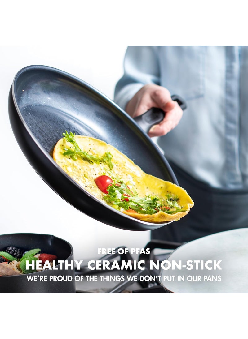 Greenpan - GreenPan Memphis Nonstick Frying Pan Healthy Ceramic, Black (30 CM) - Image 1