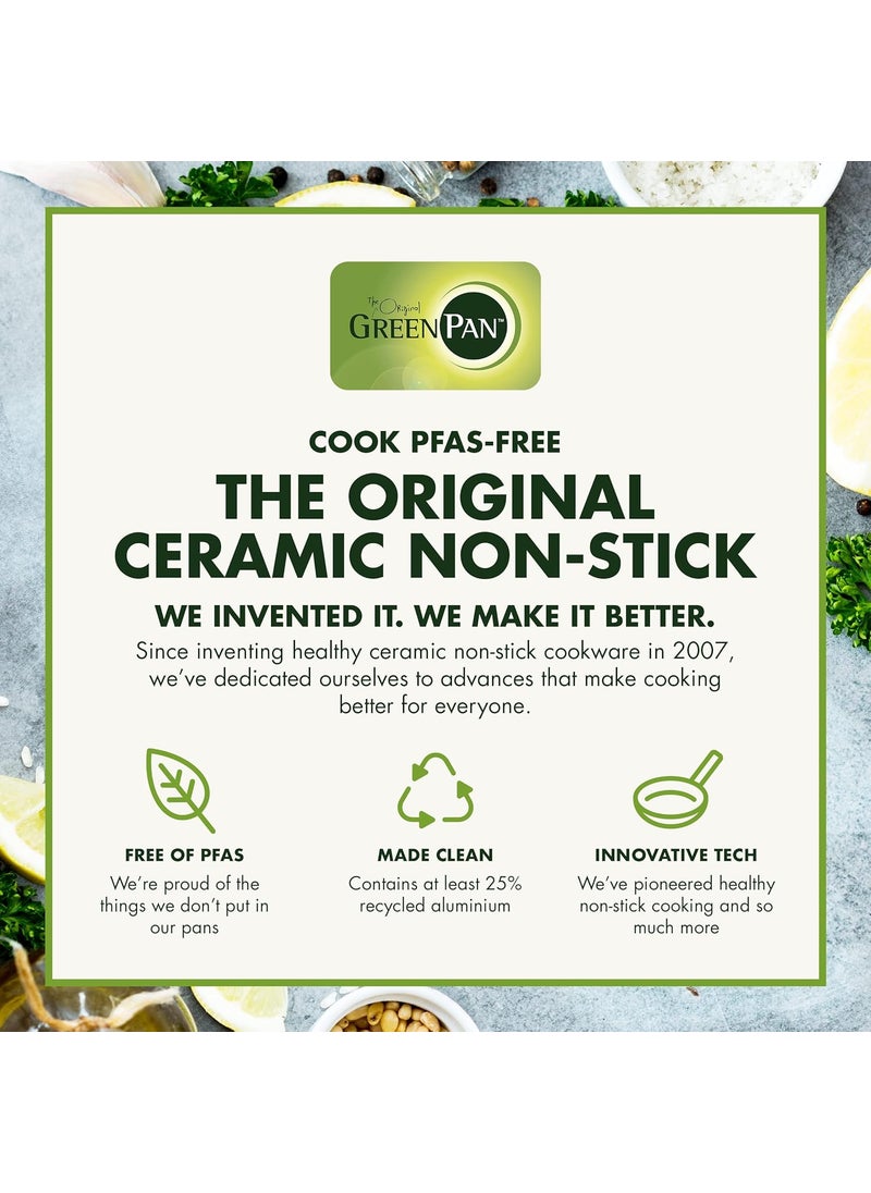 Greenpan - GreenPan Memphis Nonstick Frying Pan Healthy Ceramic, Black (30 CM) - Image 1