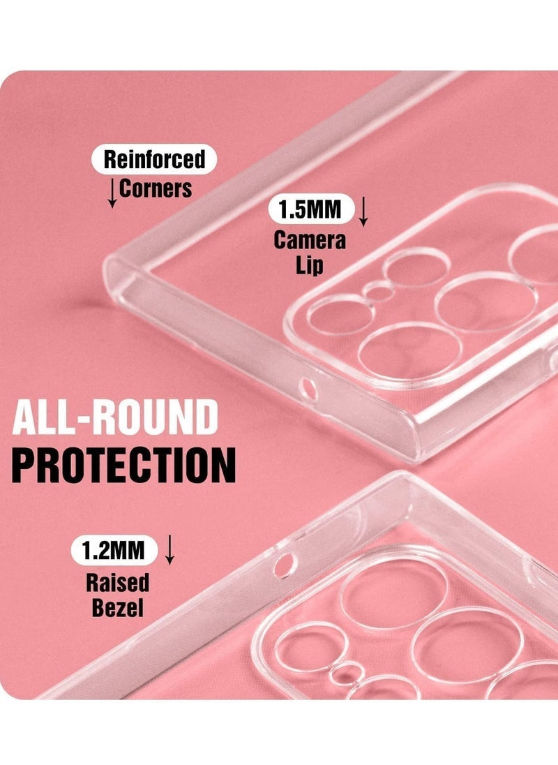 Raxoom Samsung Galaxy S23 Ultra Case 6.8 inch Clear Case Soft Flexible TPU Anti Scratch Transparent Slim Fit Galaxy S23 Ultra Protective Case Cover - Image 5